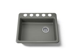 Kohler Riverby 25'' undermount single-bowl kitchen sink - Thunder Grey - image 1