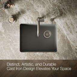 Kohler Riverby 25'' undermount single-bowl kitchen sink - Thunder Grey - image 4