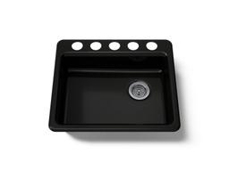 Kohler Riverby 25'' undermount single-bowl kitchen sink - Black - image 1