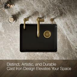 Kohler Riverby 25'' undermount single-bowl kitchen sink - Black - image 4