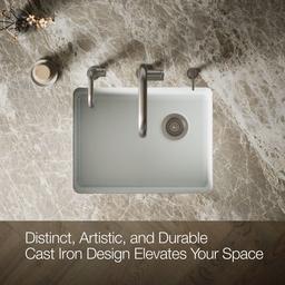 Kohler Riverby 25'' undermount single-bowl kitchen sink - Ice Grey - image 4