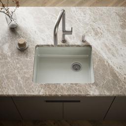 Kohler Riverby 25'' undermount single-bowl kitchen sink - Sea Salt - image 2