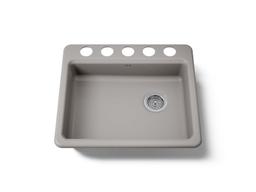Kohler Riverby 25'' undermount single-bowl kitchen sink - Truffle - image 1