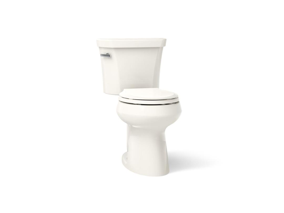 Kohler Highline Two-piece round-front toilet, 1.28 gpf - Biscuit by Kohler
