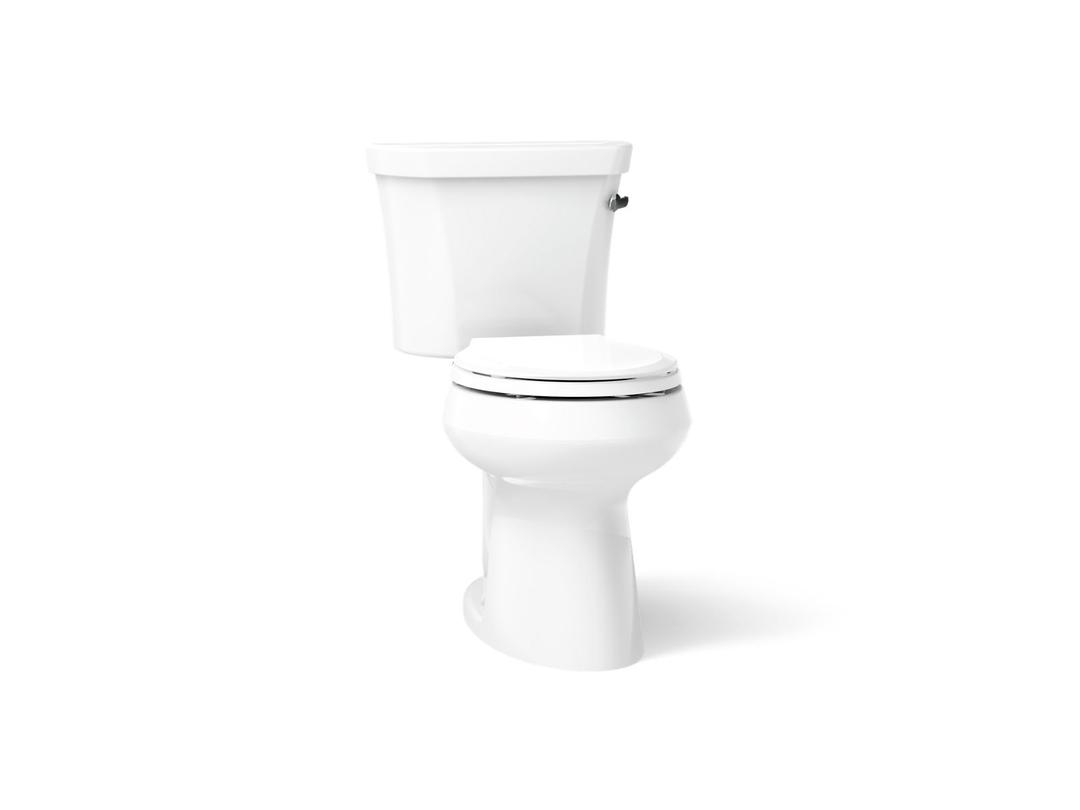 Kohler Highline Two-piece round-front toilet, 1.28 gpf - White by Kohler