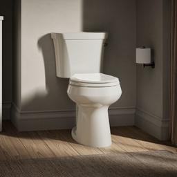 Kohler Highline Two-piece round-front toilet, 1.28 gpf - Biscuit - image 2