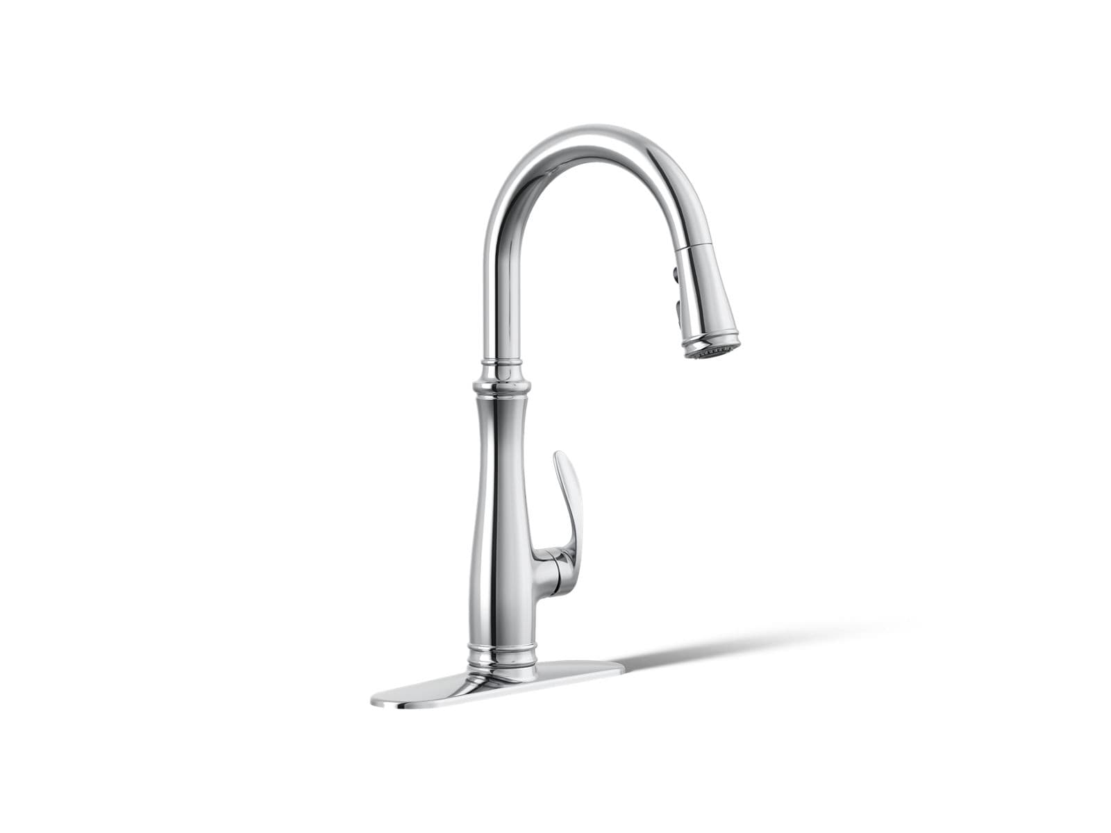 Kohler Bellera Pull-down kitchen sink faucet with three-function sprayhead - Polished Chrome by Kohler