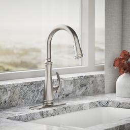 Bellera Pull-down kitchen sink faucet with three-function sprayhead - Vibrant Stainless - image 2