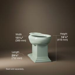 Kohler Memoirs Elongated bowl with concealed trapway - Aspen Green - image 2