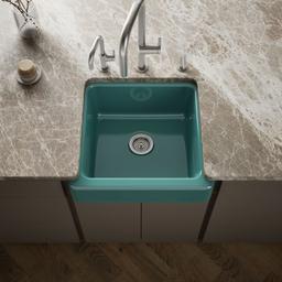Kohler Whitehaven 23-1/2'' undermount single-bowl farmhouse kitchen sink - Teal - image 2