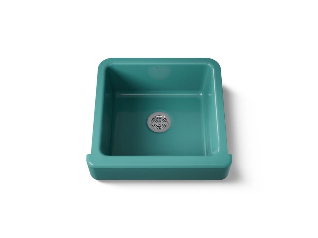 Kohler Whitehaven 23-1/2'' undermount single-bowl farmhouse kitchen sink - Teal by Kohler