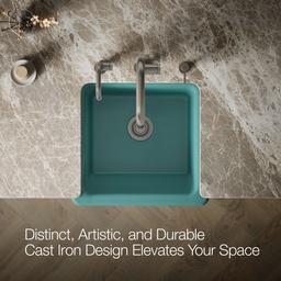 Kohler Whitehaven 23-1/2'' undermount single-bowl farmhouse kitchen sink - Teal - image 4