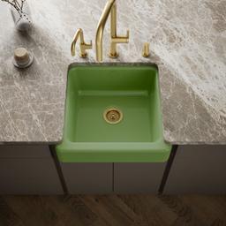 Kohler Whitehaven 23-1/2'' undermount single-bowl farmhouse kitchen sink - Fresh Green - image 2