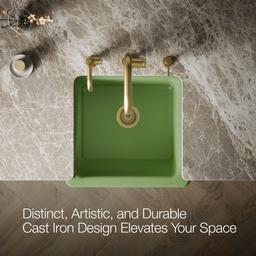 Kohler Whitehaven 23-1/2'' undermount single-bowl farmhouse kitchen sink - Fresh Green - image 4