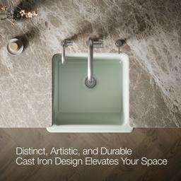 Kohler Whitehaven 23-1/2'' undermount single-bowl farmhouse kitchen sink - Aspen Green - image 4