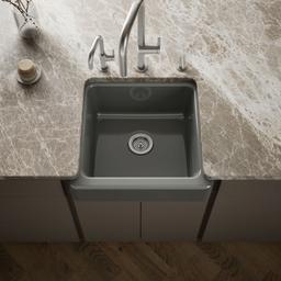 Kohler Whitehaven 23-1/2'' undermount single-bowl farmhouse kitchen sink - Thunder Grey - image 2