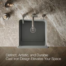 Kohler Whitehaven 23-1/2'' undermount single-bowl farmhouse kitchen sink - Thunder Grey - image 4