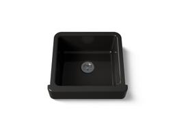 Kohler Whitehaven 23-1/2'' undermount single-bowl farmhouse kitchen sink - Black - image 1