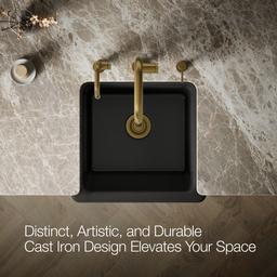 Kohler Whitehaven 23-1/2'' undermount single-bowl farmhouse kitchen sink - Black - image 4