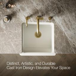 Kohler Whitehaven 23-1/2'' undermount single-bowl farmhouse kitchen sink - Biscuit - image 4