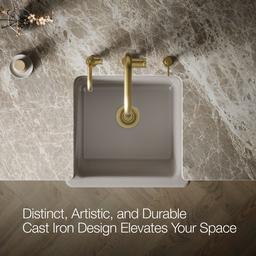 Kohler Whitehaven 23-1/2'' undermount single-bowl farmhouse kitchen sink - Truffle - image 4