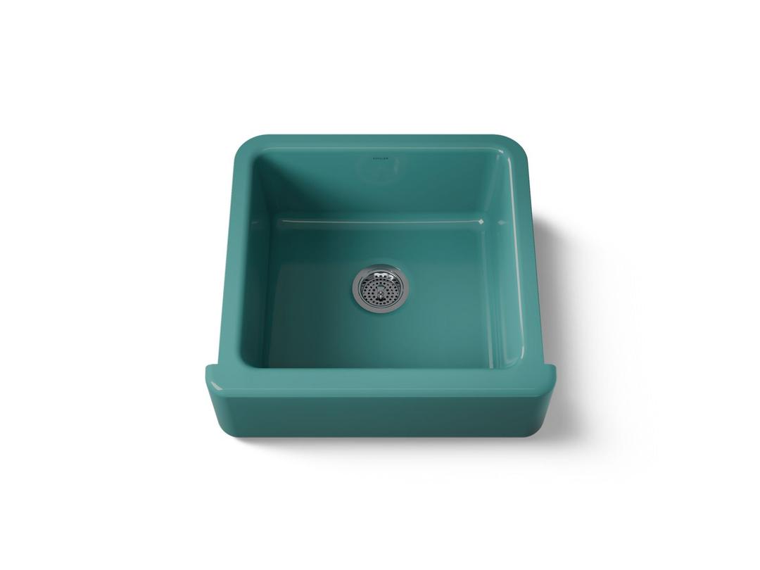 Kohler Whitehaven 23-1/2'' undermount single-bowl farmhouse kitchen sink - Teal by Kohler