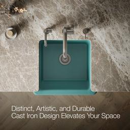 Kohler Whitehaven 23-1/2'' undermount single-bowl farmhouse kitchen sink - Teal - image 4