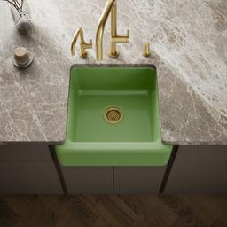 Kohler Whitehaven 23-1/2'' undermount single-bowl farmhouse kitchen sink - Fresh Green - image 2