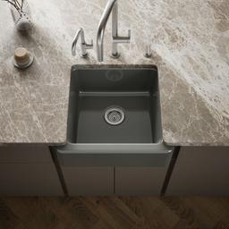 Kohler Whitehaven 23-1/2'' undermount single-bowl farmhouse kitchen sink - Thunder Grey - image 2
