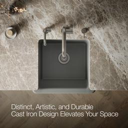 Kohler Whitehaven 23-1/2'' undermount single-bowl farmhouse kitchen sink - Thunder Grey - image 4