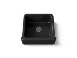 Kohler Whitehaven 23-1/2'' undermount single-bowl farmhouse kitchen sink - Black - image 1