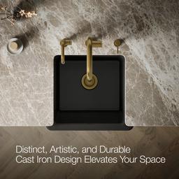 Kohler Whitehaven 23-1/2'' undermount single-bowl farmhouse kitchen sink - Black - image 4