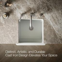 Kohler Whitehaven 23-1/2'' undermount single-bowl farmhouse kitchen sink - Sea Salt - image 4