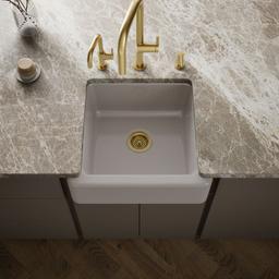 Kohler Whitehaven 23-1/2'' undermount single-bowl farmhouse kitchen sink - Truffle - image 2