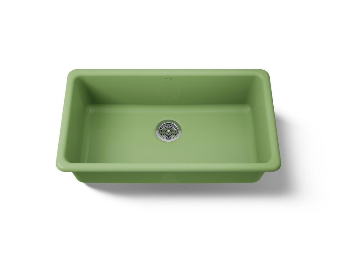 Kohler Iron/Tones 33'' top-/undermount single-bowl kitchen sink - Fresh Green by Kohler