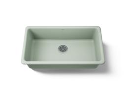 Kohler Iron/Tones 33'' top-/undermount single-bowl kitchen sink - Aspen Green - image 1