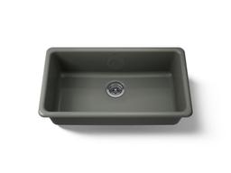 Kohler Iron/Tones 33'' top-/undermount single-bowl kitchen sink - Thunder Grey - image 1