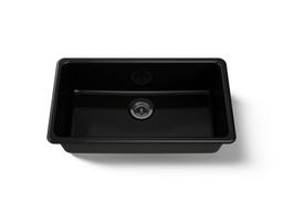 Kohler Iron/Tones 33'' top-/undermount single-bowl kitchen sink - Black - image 1