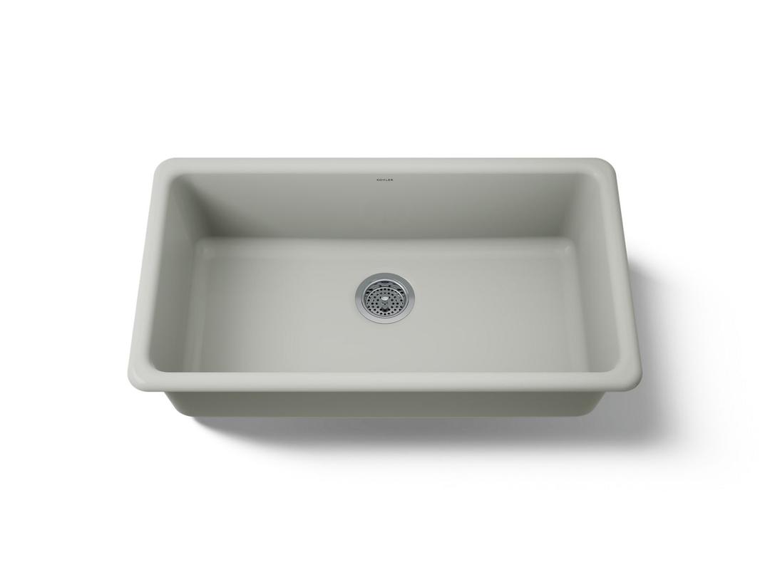 Kohler Iron/Tones 33'' top-/undermount single-bowl kitchen sink - Sea Salt by Kohler