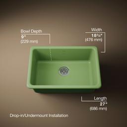 Kohler | Iron/Tones | Kitchen Sink - Fresh Green - image 3