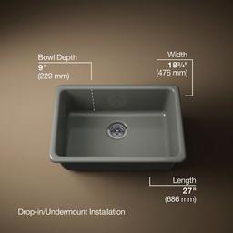 Kohler | Iron/Tones | Dual Mount - Thunder Grey - image 3
