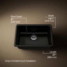 Kohler | Iron/Tones | Dual Mount - Black - image 3