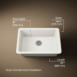 Kohler | Iron/Tones | Dual Mount - Biscuit - image 3