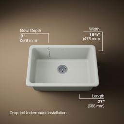 Kohler | Iron/Tones | Dual Mount - Sea Salt - image 3