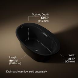 Kohler | Underscore | Drop In Soaking Tub - Black - image 3