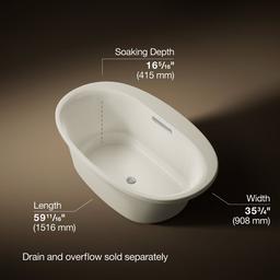 Kohler | Underscore | Drop In Soaking Tub - Biscuit - image 3