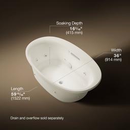 Kohler | Underscore | Whirlpool Bathtub - Biscuit - image 3
