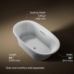 Kohler | Underscore | Drop In Soaking Tub - Ice Grey - image 3