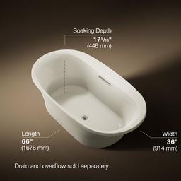 Kohler | Underscore | Drop In Soaking Tub - Biscuit - image 3