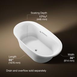 Kohler | Underscore | Drop In Soaking Tub - White - image 3